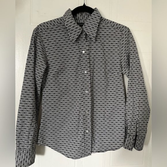 Club Monaco Pattern Print Button-down Collared Shirt - Picture 1 of 7